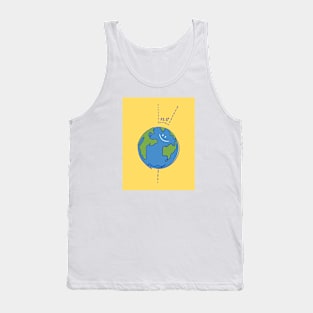 23.5 Earth on Ongsa Tote bag - Yellow Background | Tilt - The world is tilted 23.5 degree 23point5 MilkLove OngsaSun Tank Top